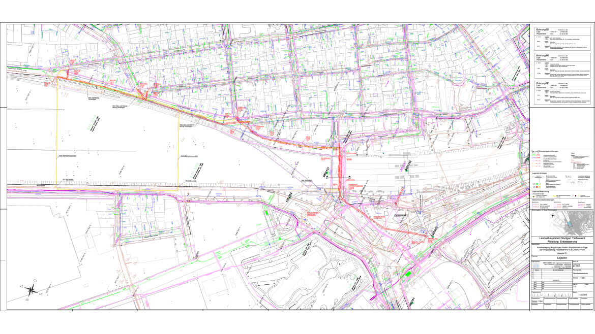Neubau Abwasserkanal August Straße in Stuttgart-Untertürkheim